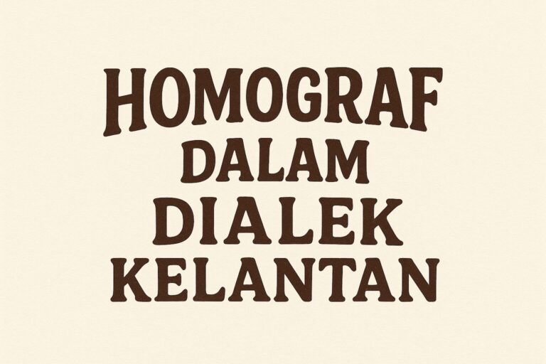 Homograf dalam Dialek Kelantan: Jangan Sampai Keliru!
