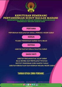 Penyampaian Hadiah Pertandingan Sudut Bacaan Madani di Majlis Penutupan Pesta Buku Antarabangsa Kota Kinabalu (PBAKK)